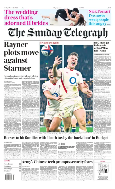 Sunday Telegraph front page