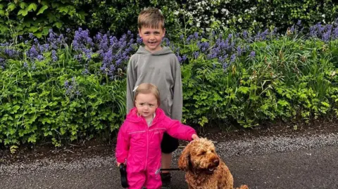 Supplied Archie and Ottilie outside. 