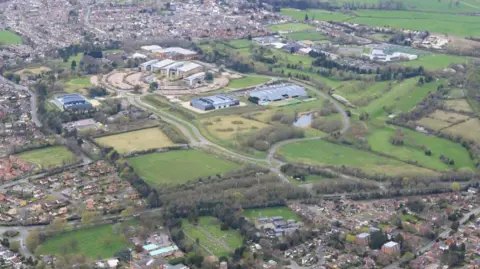 Blaby District Council Aerial photo of Carlton Park, Enderby