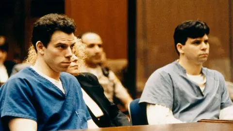 Getty Images Lyle and Erik Menendez sit in court