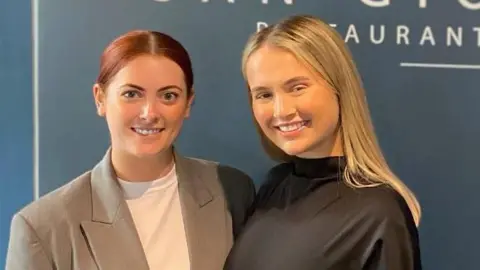 San Giovanni Director Eleanor Holcroft with Love Island star Molly-Mae Hague at the Italian restaurant.