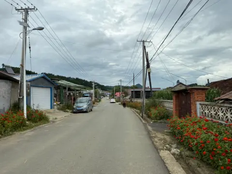 Handout A picture of a quiet countryside street in China on a cloudy day