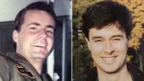 PA Media Flt Lt Richard Cook, left, and Flt Lt Jonathan Tapper, right.