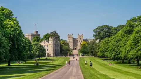 Getty Images People on the Great Walk at Windsor Castle 