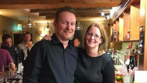 Stephen and Julie Penney in their pub