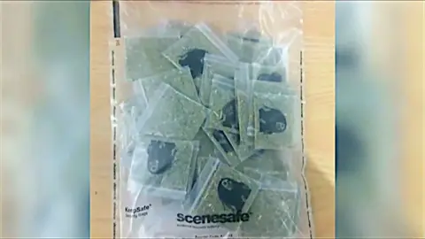 Greater Manchester Police Bags of the drug spice in a police evidence bag