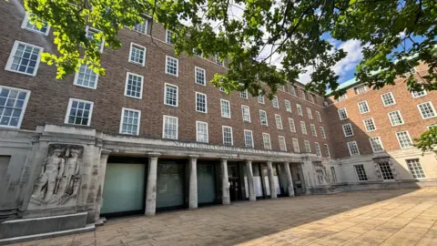 Nottinghamshire County Hall in the sunshine