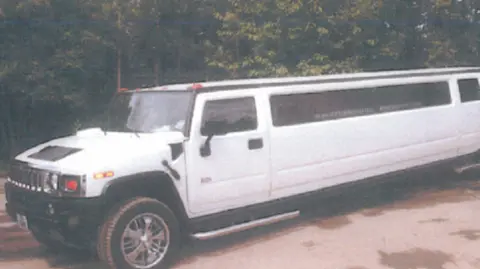 National Crime Agency Saynor's Hummer stretch limousine