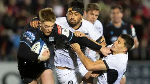 Glasgow Warriors' Kyle Steyn against Toulon in 2024