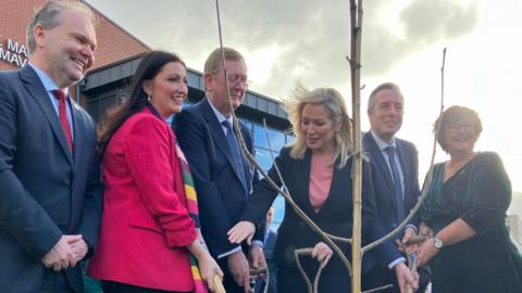 Shows First and Deputy First Ministers, Michelle O'Neill and Emma Little-Pengelly do the honours at Limavady shared campus