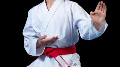 Getty A boy in a karate pose
