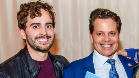 Getty Images AJ Scaramucci and Anthony Scaramucci posing and smiling