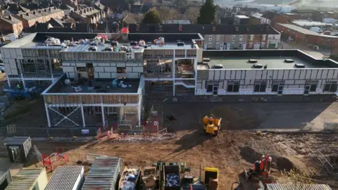 A half built large school building