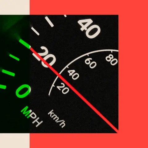 BBC A treated image of a speed dashboard