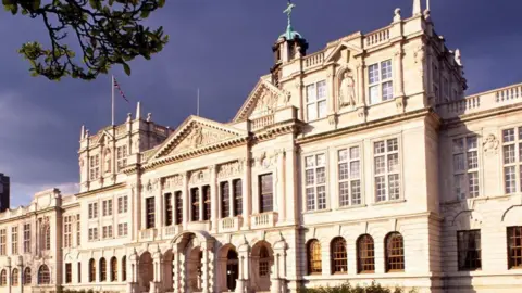 Getty images in front of Cardiff University