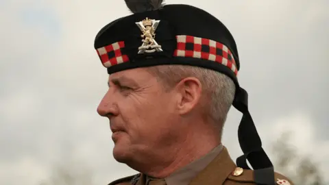 Major Paddy Marshall, who took part in the ceremony for the two unknown Scots soldiers in Loos, France. 