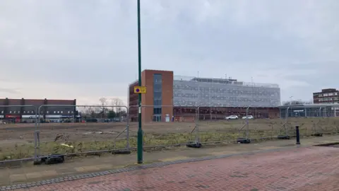 The site of the Royal Arcade in Crewe