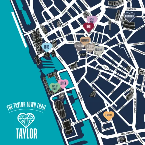 Liverpool City Council Taylor Town Trail Map 