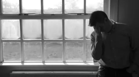 BBC A man looking upset