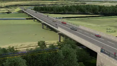 An artists proposal of the Sturry Link Road