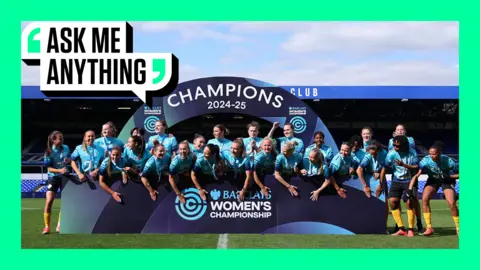 London City Lionesses celebrate their 2024-25 championship victory