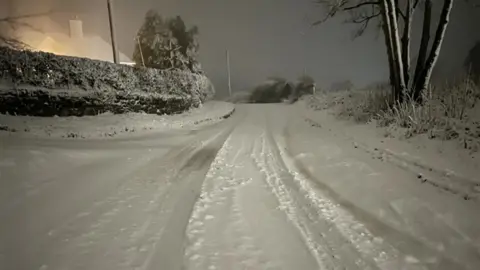 A snow covered road