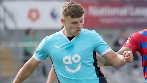 Carlisle United striker Regan Linney, pictured when playing for Altrincham