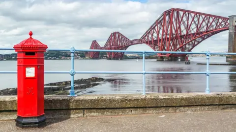 Getty Images post box near forth bridge