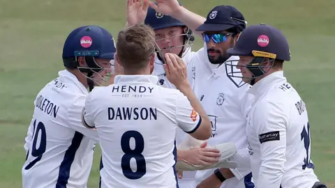 Hampshire celebrate wicket