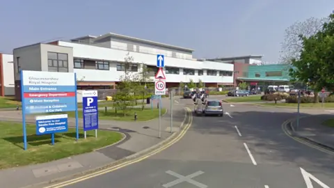 Google The main entrance to Gloucestershire Royal Hospital in Gloucester