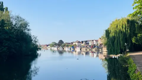 Weather Watcher Becca C A view of Abingdon town from the river shore.