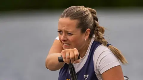 Saffron Cresswell in a canoe