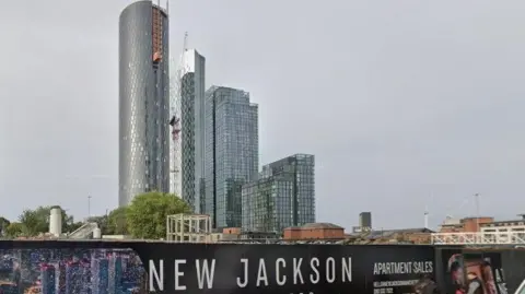 Deansgate, Manchester'da Google Gökdelen apartman geliştirmeleri
