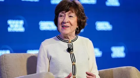Bloomberg via Getty Images  Susan Collins at the Semafor World Economy Summit in April 2026