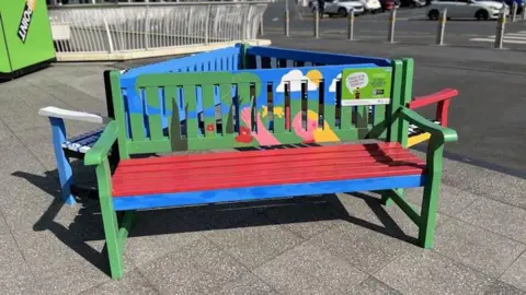 Arts University Bournemouth Colourful bench