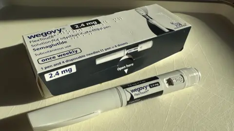 An image of a Wegovy weight loss drug injector pen