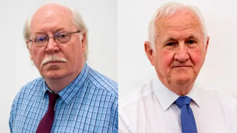 Leader of Bolsover District Council Steve Fritchley (left) and Deputy Leader of Bolsover District Council Duncan McGregor (right)