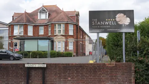 General view of The Stanwell hotel in Staines, Surrey.