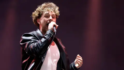 Tom Grennan performing at Radio 1's Big Weekend 2022 on 28 May 2022.