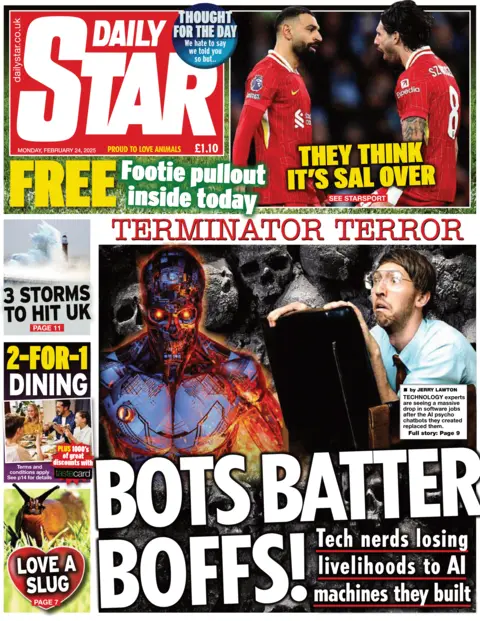 The Daily Star newspaper's beforehand   page