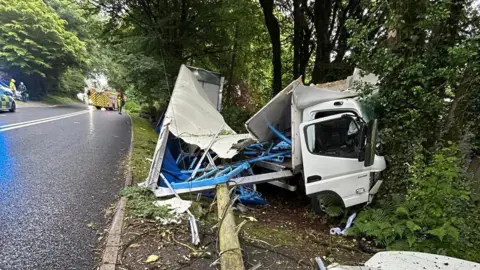 A35 lorry crash