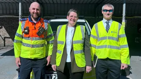 Olivia Bailey, the Labour MP for Reading West and Mid Berkshire during a meeting with National Highways to discuss safety at the A34 slip roads for East Ilsley and Beedon. 