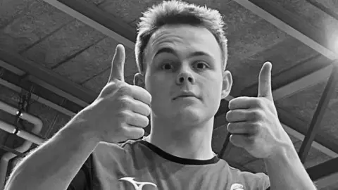 Cian Everett Young Persons Foundation Cian Everett with his thumbs up.