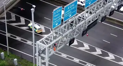 Essex Police Just Stop Oil protest on M25 motorway