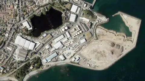 States of Guernsey Aerial shot of Longue Hougue