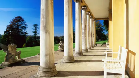 View from the verandah of Polesden Lacey house in Surrey.