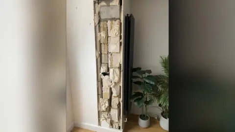 Eileen Kelly Loose brickwork in the home of Eileen Kelly