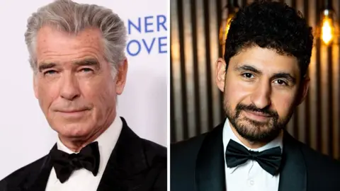 Reuters/Getty Images Pierce Brosnan and Amir El-Masry