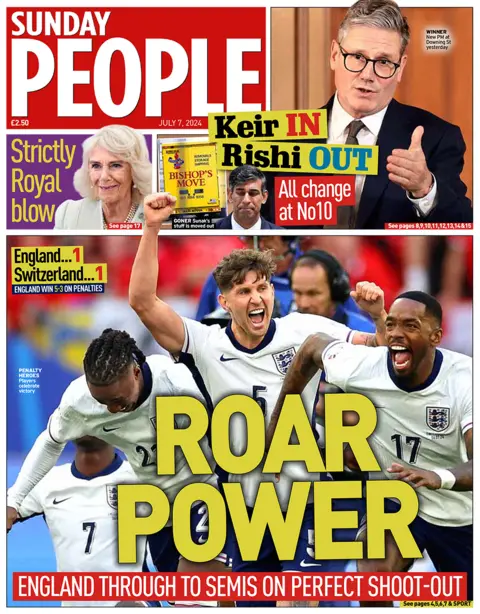 Front page of the Sunday People