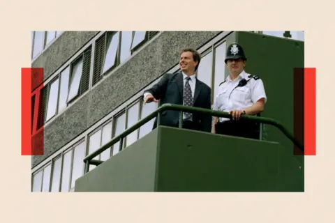 Getty Images Tony Blair visits Aylesbury Estate